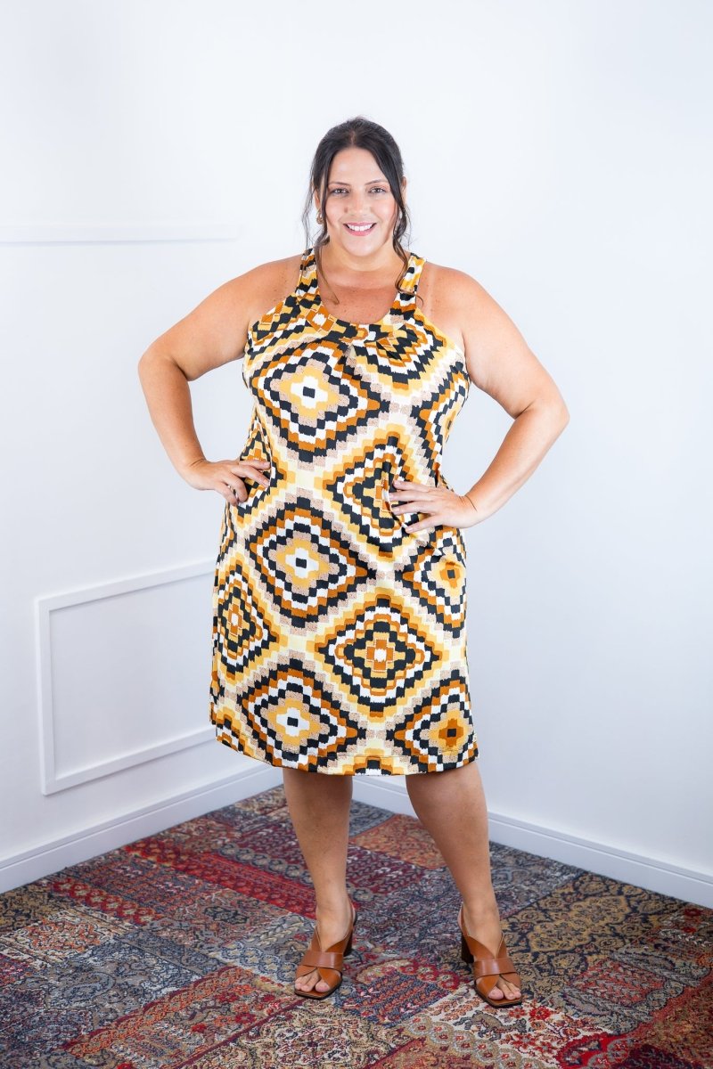 Vestido Mila – Malha Confort Midi com Alça Nadador - Naguirre Shop