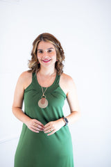 Vestido Mila – Malha Confort Midi com Alça Nadador - Naguirre Shop