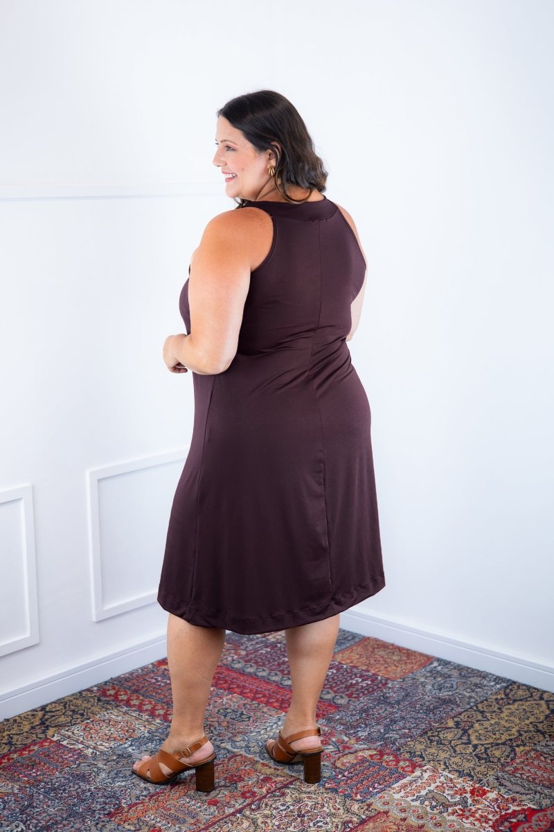 Vestido Mila – Malha Confort Midi com Alça Nadador - Naguirre Shop