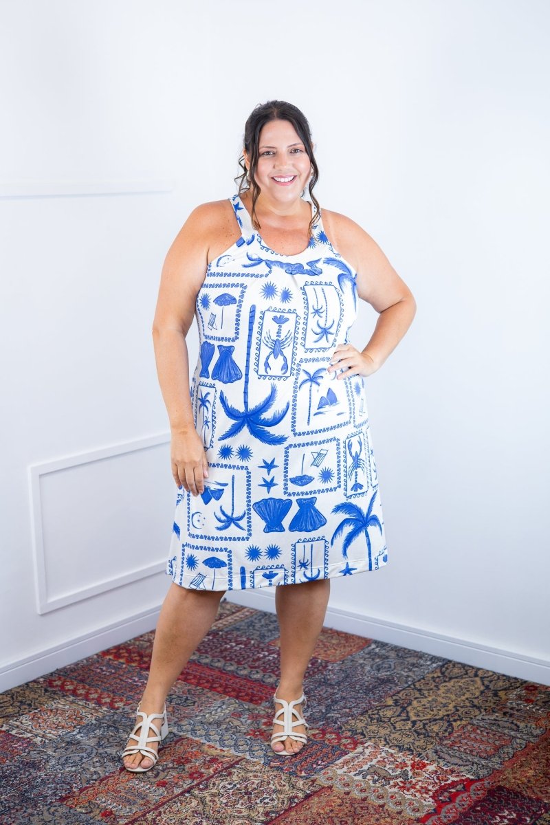 Vestido Mila – Malha Confort Midi com Alça Nadador - Naguirre Shop