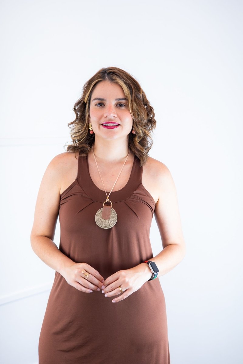 Vestido Mila – Malha Confort Midi com Alça Nadador - Naguirre Shop
