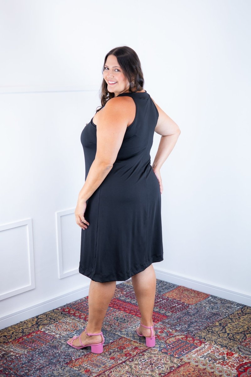 Vestido Mila – Malha Confort Midi com Alça Nadador - Naguirre Shop