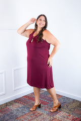 Vestido Mila – Malha Confort Midi com Alça Nadador - Naguirre Shop