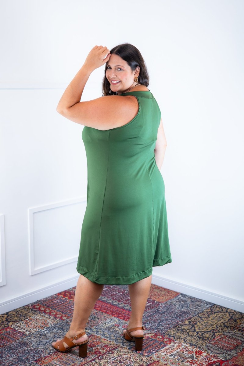 Vestido Mila – Malha Confort Midi com Alça Nadador - Naguirre Shop