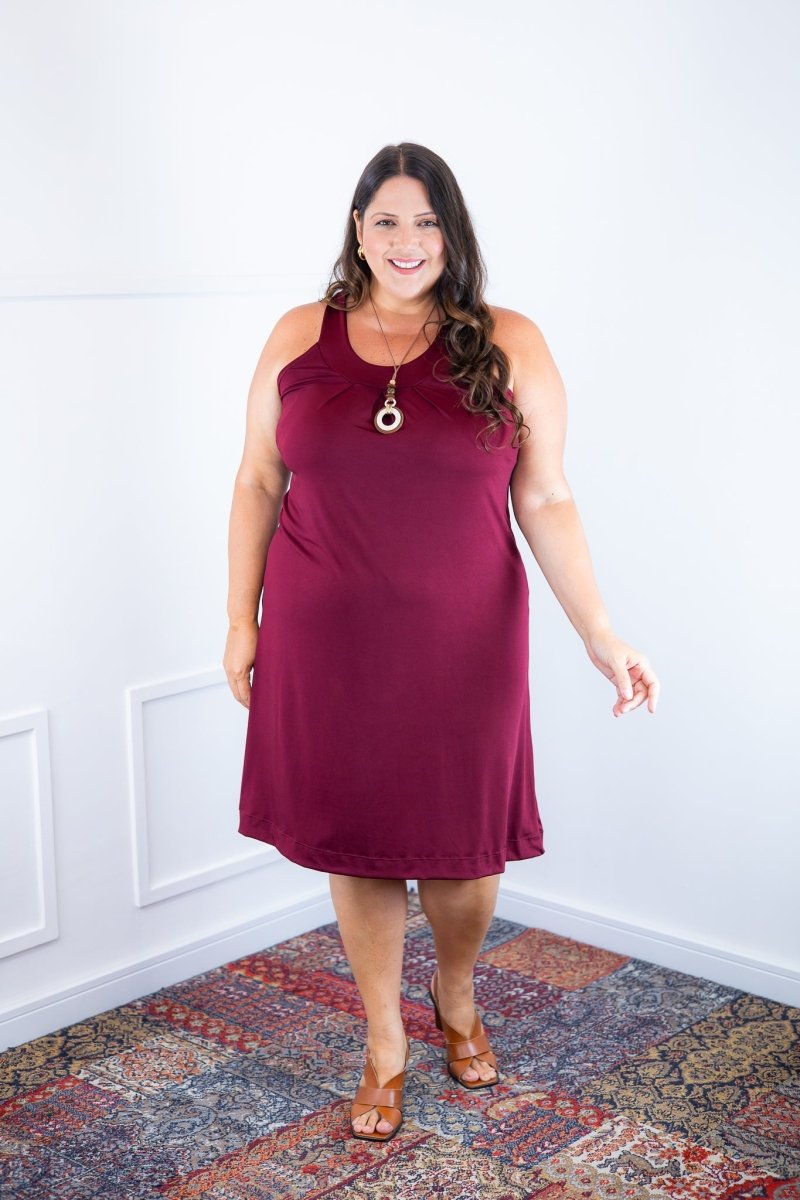 Vestido Mila – Malha Confort Midi com Alça Nadador - Naguirre Shop