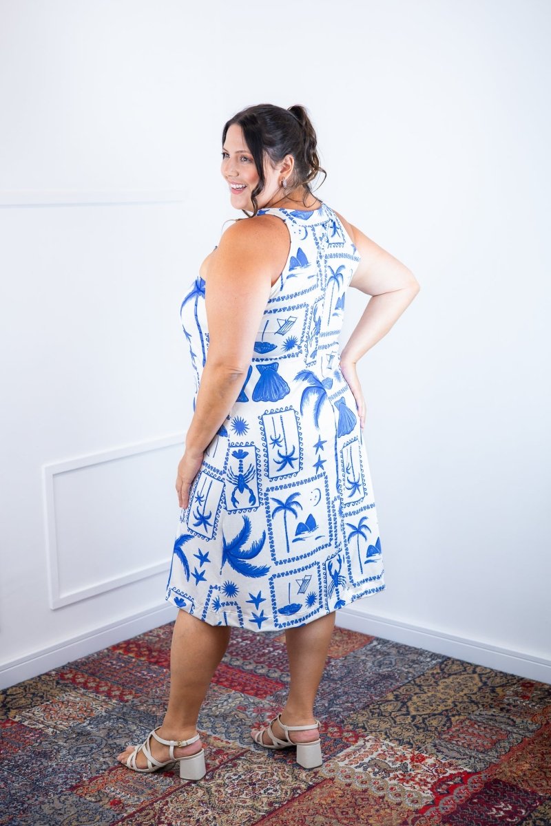 Vestido Mila – Malha Confort Midi com Alça Nadador - Naguirre Shop