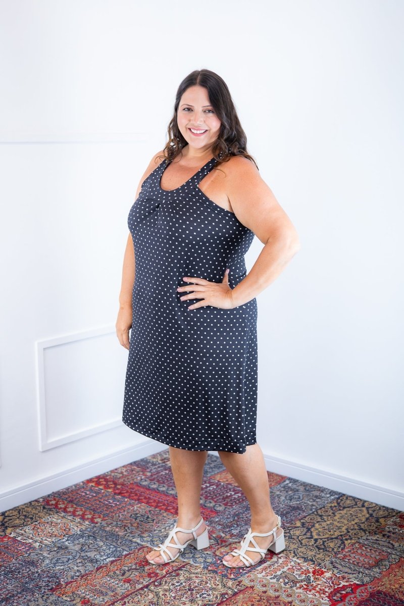 Vestido Mila – Malha Confort Midi com Alça Nadador - Naguirre Shop