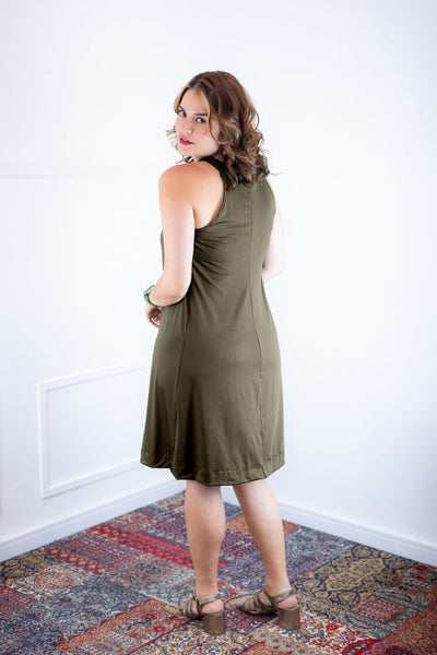 Vestido Mila – Malha Confort Midi com Alça Nadador - Naguirre Shop