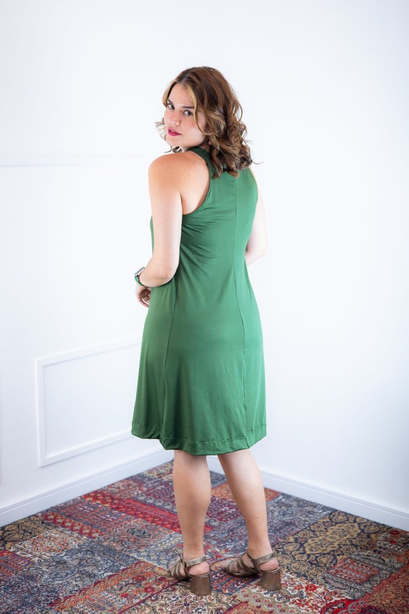 Vestido Mila – Malha Confort Midi com Alça Nadador - Naguirre Shop