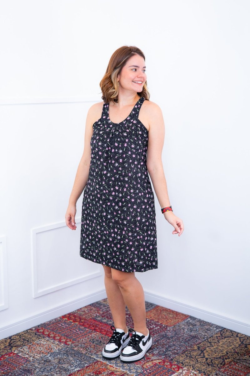 Vestido Mila – Malha Confort Midi com Alça Nadador - Naguirre Shop