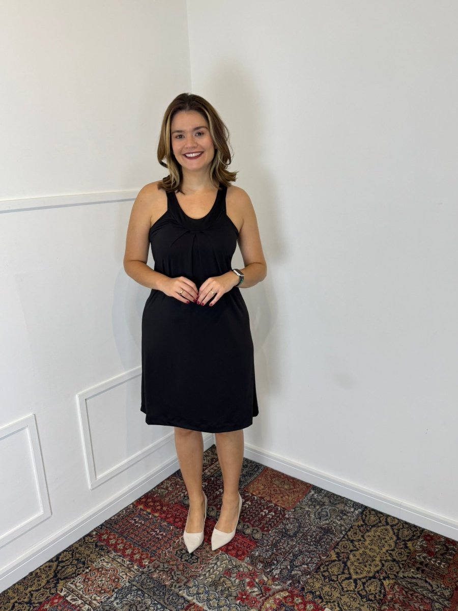Vestido Mila – Malha Confort Midi com Alça Nadador - Naguirre Shop