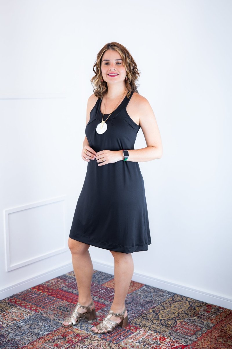 Vestido Mila – Malha Confort Midi com Alça Nadador - Naguirre Shop