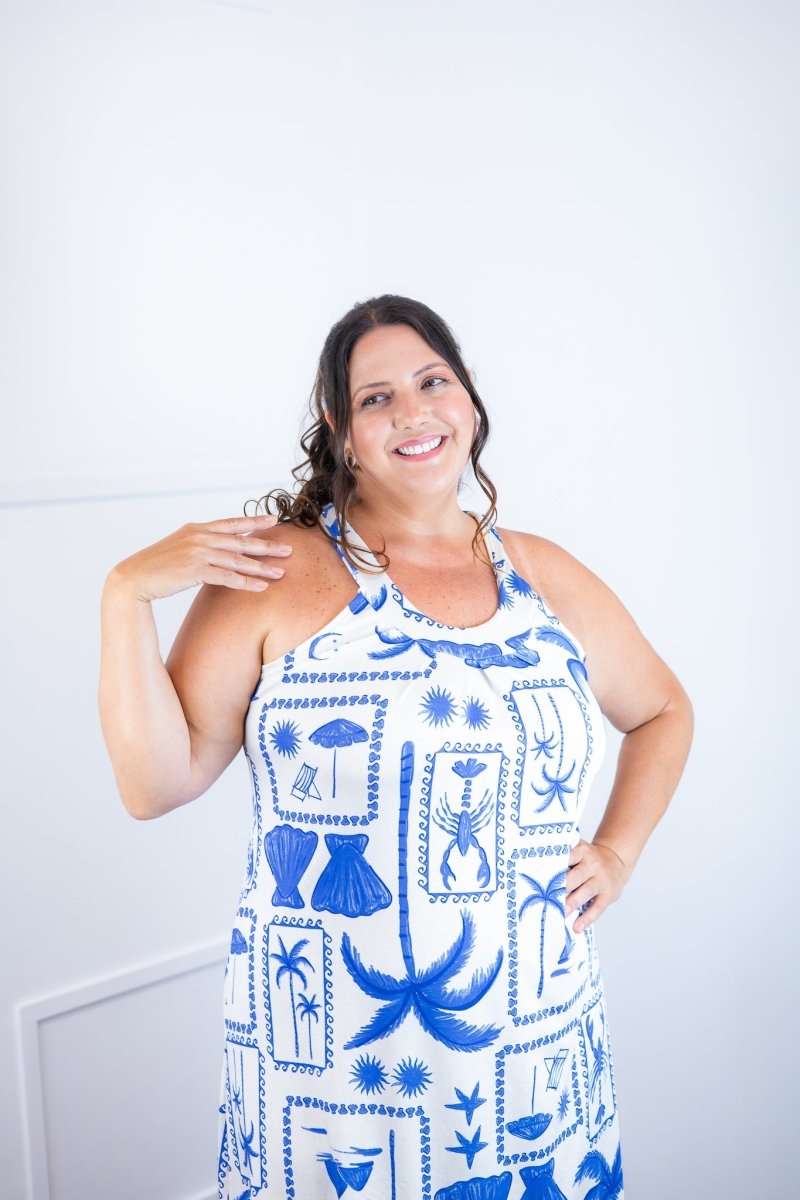 Vestido Mila – Malha Confort Midi com Alça Nadador - Naguirre Shop