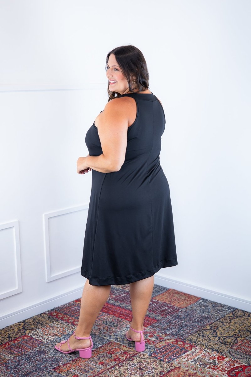 Vestido Mila – Malha Confort Midi com Alça Nadador - Naguirre Shop