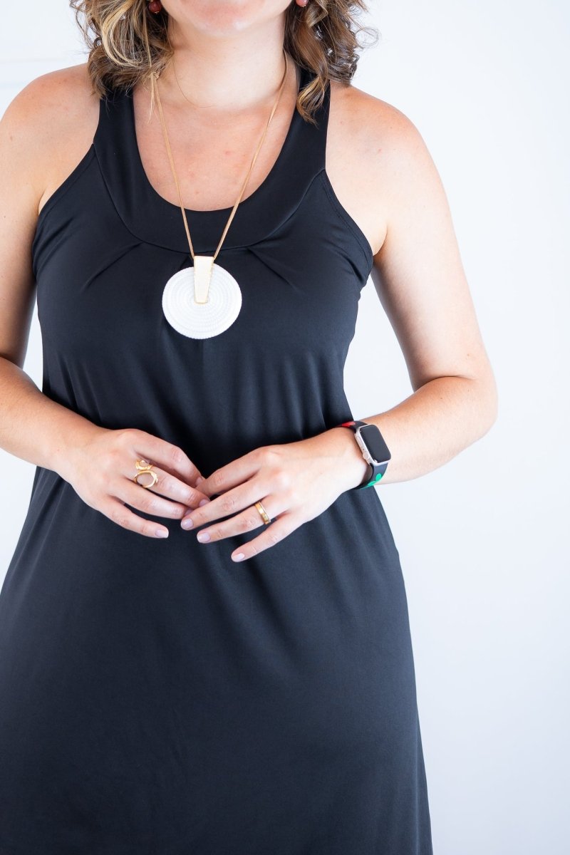 Vestido Mila – Malha Confort Midi com Alça Nadador - Naguirre Shop