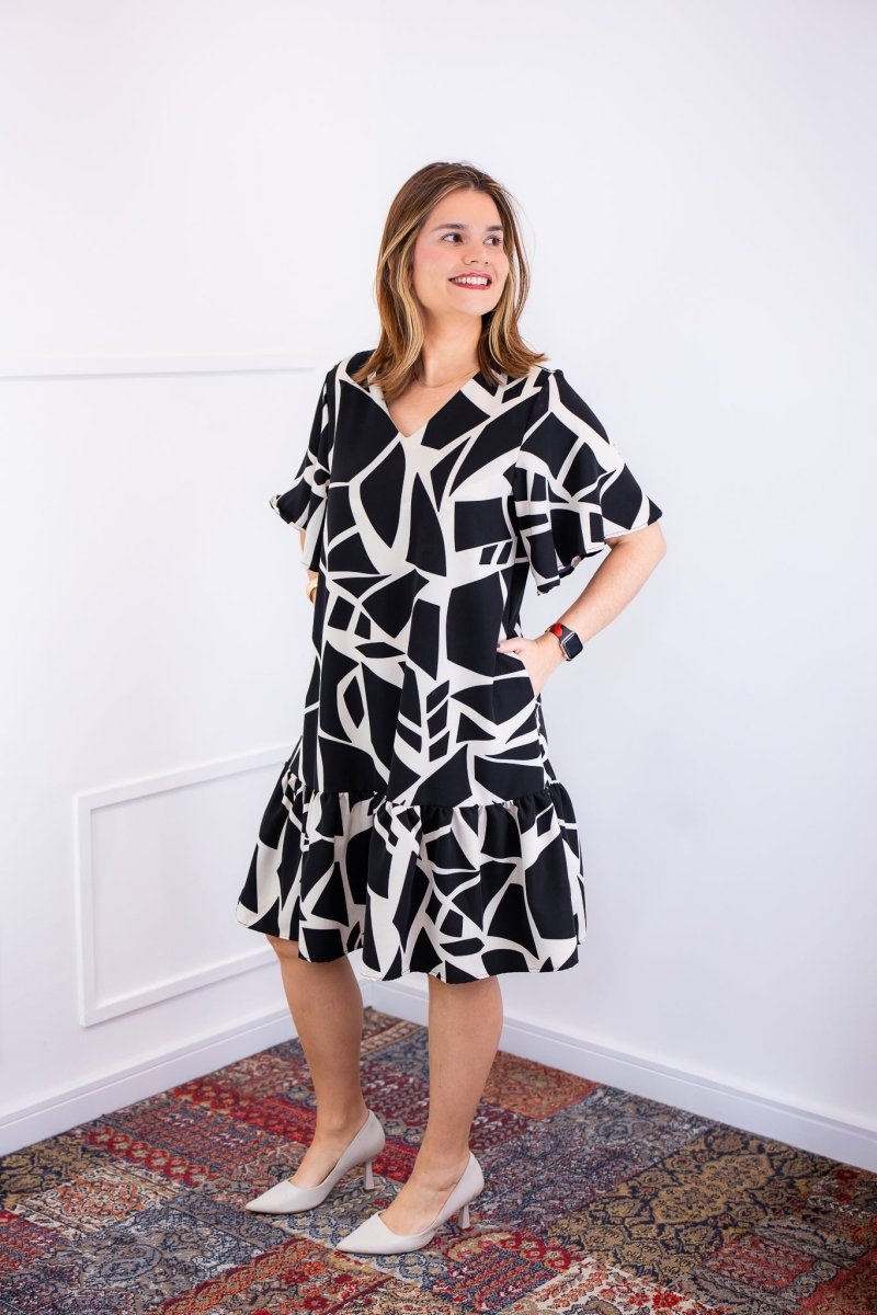 Vestido Monalisa – Midi com Manga Flare em Crepe - Naguirre Shop