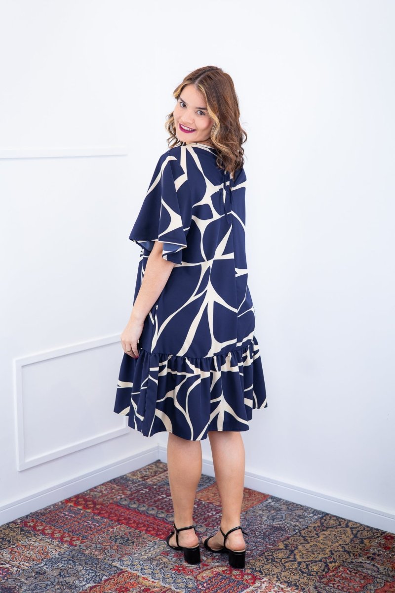 Vestido Monalisa – Midi com Manga Flare em Crepe - Naguirre Shop
