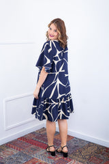 Vestido Monalisa – Midi com Manga Flare em Crepe - Naguirre Shop