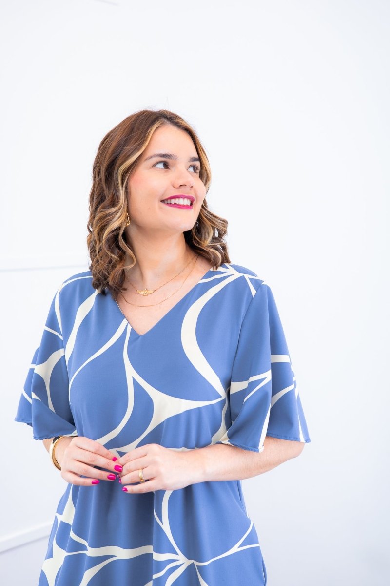 Vestido Monalisa – Midi com Manga Flare em Crepe - Naguirre Shop