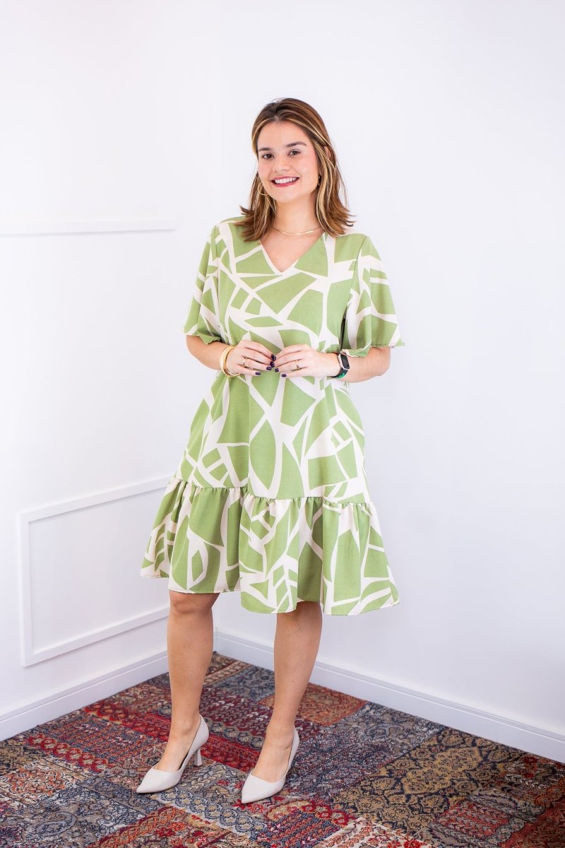 Vestido Monalisa – Midi com Manga Flare em Crepe - Naguirre Shop