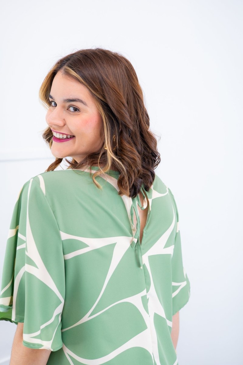 Vestido Monalisa – Midi com Manga Flare em Crepe - Naguirre Shop