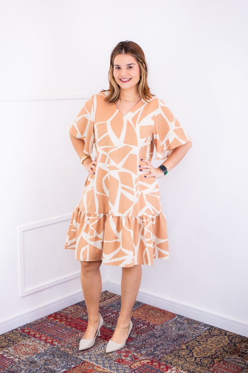 Vestido Monalisa – Midi com Manga Flare em Crepe - Naguirre Shop