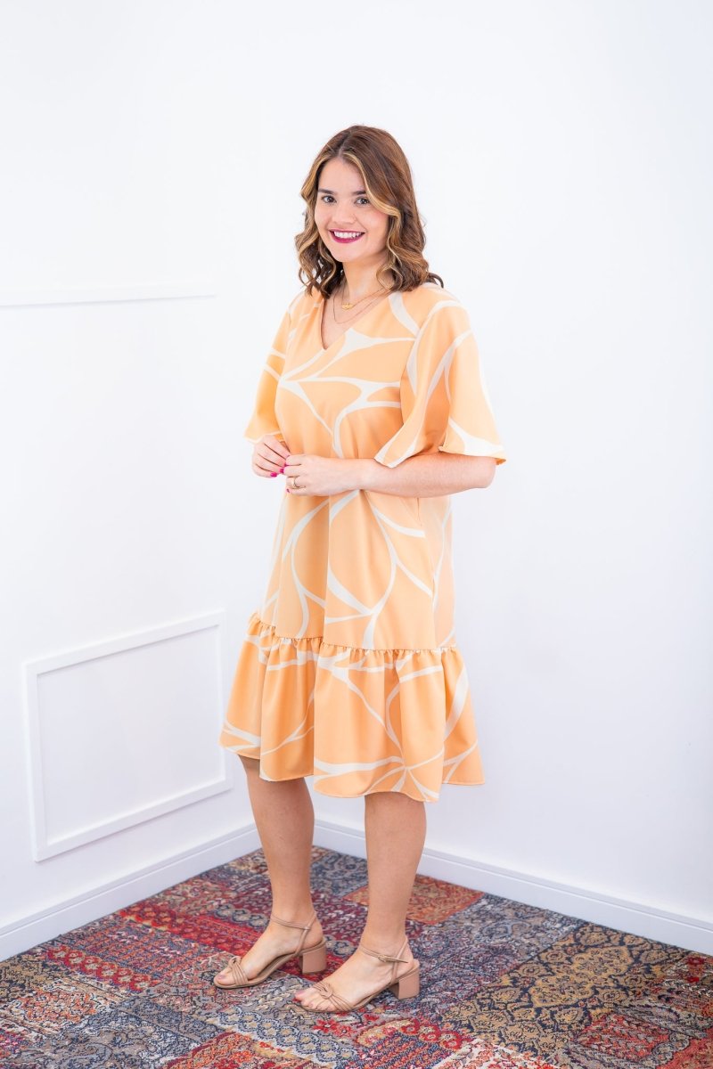 Vestido Monalisa – Midi com Manga Flare em Crepe - Naguirre Shop