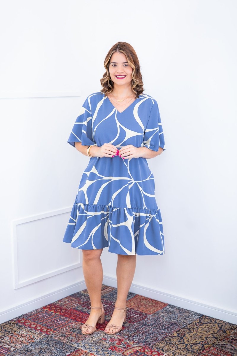 Vestido Monalisa – Midi com Manga Flare em Crepe - Naguirre Shop