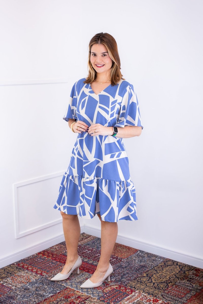 Vestido Monalisa – Midi com Manga Flare em Crepe - Naguirre Shop