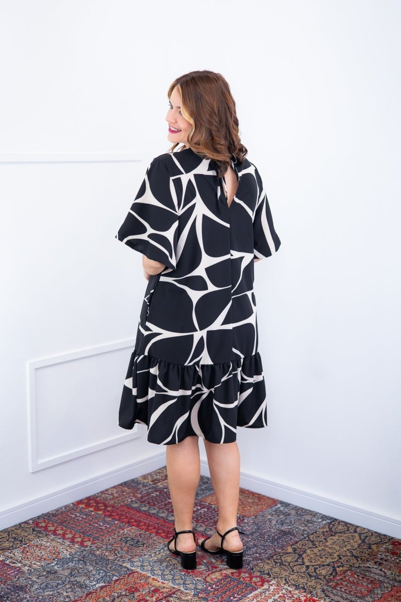 Vestido Monalisa – Midi com Manga Flare em Crepe - Naguirre Shop