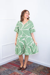 Vestido Monalisa – Midi com Manga Flare em Crepe - Naguirre Shop
