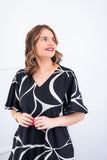Vestido Monalisa – Midi com Manga Flare em Crepe - Naguirre Shop