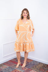 Vestido Monalisa – Midi com Manga Flare em Crepe - Naguirre Shop