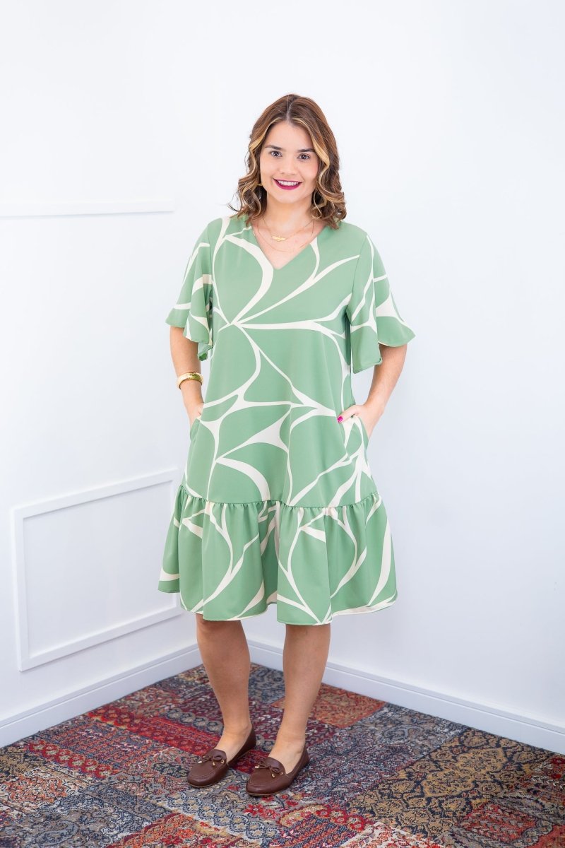 Vestido Monalisa – Midi com Manga Flare em Crepe - Naguirre Shop
