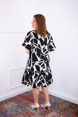 Vestido Monalisa – Midi com Manga Flare em Crepe - Naguirre Shop