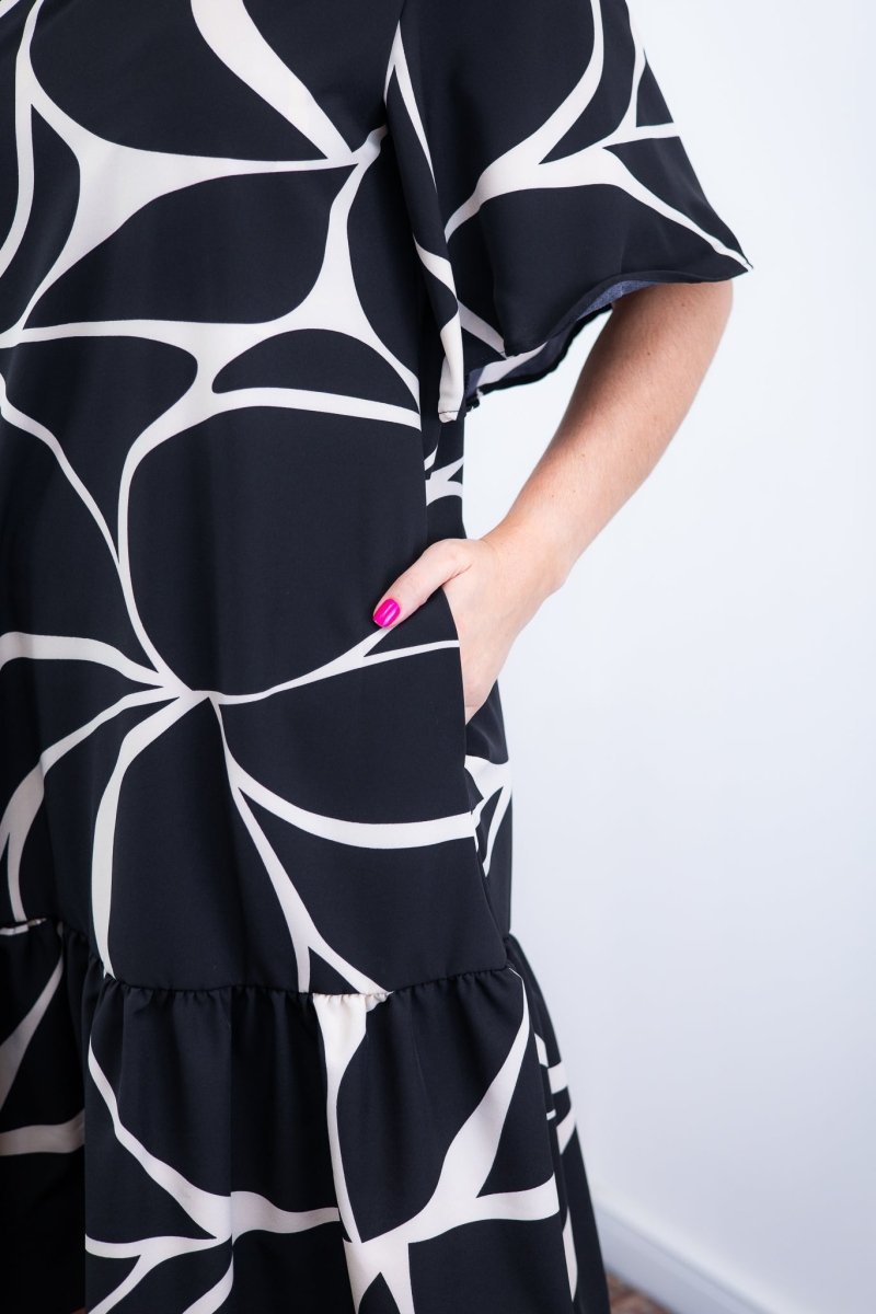 Vestido Monalisa – Midi com Manga Flare em Crepe - Naguirre Shop