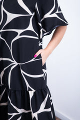 Vestido Monalisa – Midi com Manga Flare em Crepe - Naguirre Shop