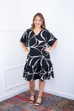 Vestido Monalisa – Midi com Manga Flare em Crepe - Naguirre Shop