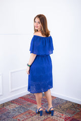 Vestido Nathalia – Midi em Laise Premium com Decote Ombro a Ombro - Naguirre Shop