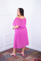 Vestido Nathalia – Midi em Laise Premium com Decote Ombro a Ombro - Naguirre Shop