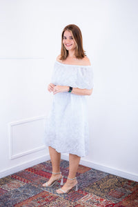 Vestido Nathalia – Midi em Laise Premium com Decote Ombro a Ombro - Naguirre Shop