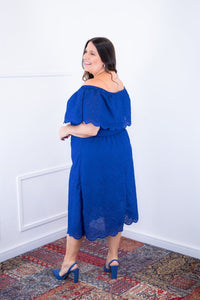 Vestido Nathalia – Midi em Laise Premium com Decote Ombro a Ombro - Naguirre Shop