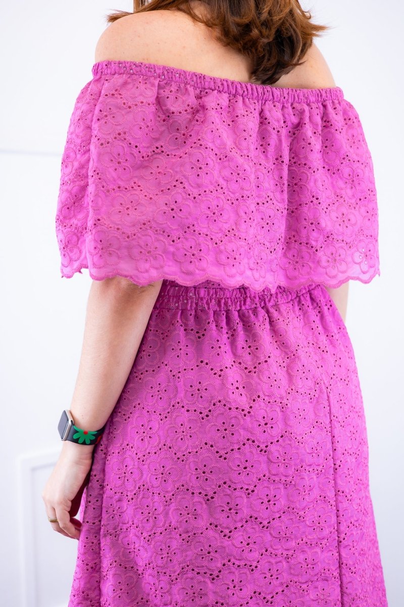 Vestido Nathalia – Midi em Laise Premium com Decote Ombro a Ombro - Naguirre Shop