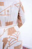 Vestido Rafaela - Longuete com Babado Gola V em Viscolinho - Naguirre Shop