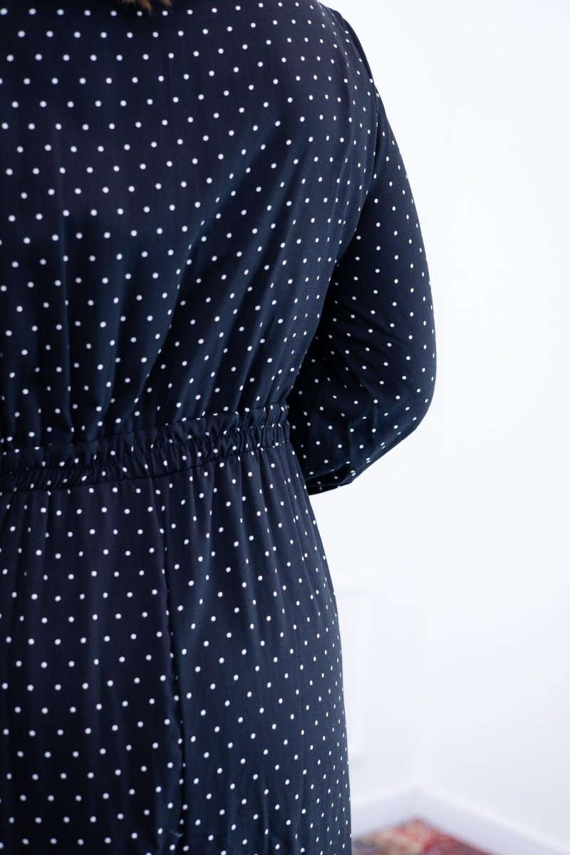 Vestido Rafaela - Longuete com Babado Gola V em Viscolinho - Naguirre Shop