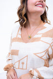 Vestido Rafaela - Longuete com Babado Gola V em Viscolinho - Naguirre Shop