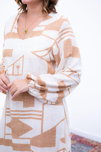Vestido Rafaela - Longuete com Babado Gola V em Viscolinho - Naguirre Shop