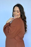 Vestido Rafaela - Longuete com Babado Gola V em Viscolinho - Naguirre Shop