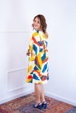 Vestido Sabrina - Decote V Manga Morcego em Viscolinho - Naguirre Shop
