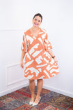 Vestido Sabrina - Decote V Manga Morcego em Viscolinho - Naguirre Shop